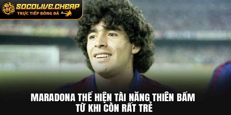 Maradona thể hiện tài năng thiên bẩm từ khi còn rất trẻ